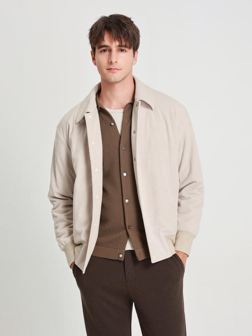 callisto糯米白灯芯绒鹅绒羽绒服 商品图2