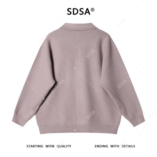 259626SDSA秋冬新款痞帅男装潮牌纯色半拉链翻领毛衣简约休闲套头上衣 商品图5