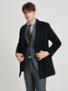 callisto黑色绵羊毛羊绒混纺大衣 商品缩略图3