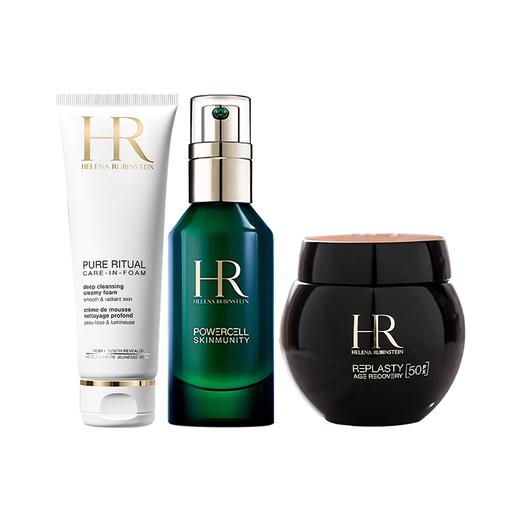 送礼盒礼袋 HR赫莲娜 绿宝瓶黑绷带洁面三件套组 （黑绷带晚霜50ml+绿宝瓶精华75ml+沁润洁面125ml） 商品图4