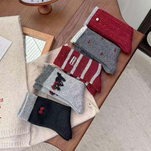 基础慵懒韩系羊毛袜中筒女袜袜子-纪念日百货门店同款167295314 商品图1