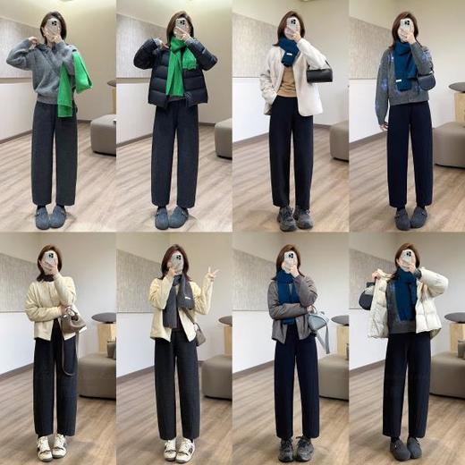 神裤！2025精修斜裁9分羊毛奶奶裤冬季遮肉毛呢休闲裤！ 商品图4