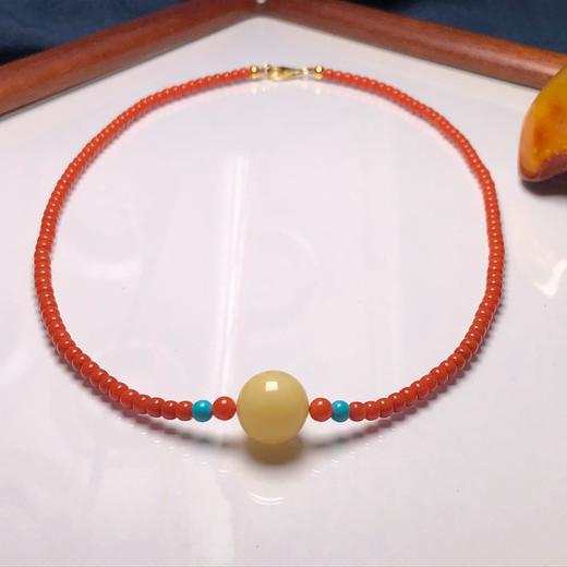 上新！蜜蜡、南红、松石、银锁骨坠（有证书）饰品美物 商品图1