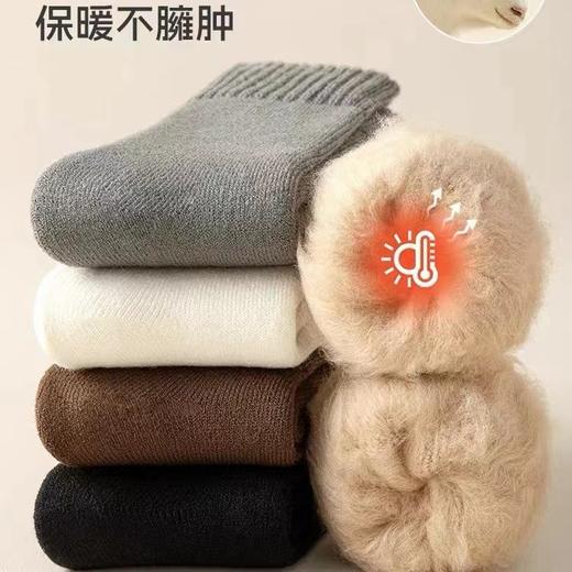 加厚保暖羊绒袜子男秋冬加厚羊绒毛圈中筒拉毛冬天棉袜保暖防寒男中筒保暖袜子 商品图2