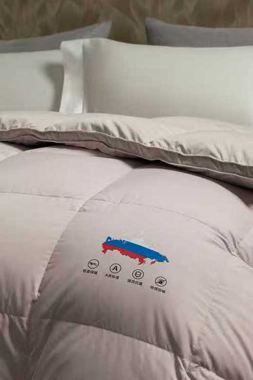 【堂皇】B7F 堂皇蔓羽暖立方羽绒冬被-粉灰220x240cm胎重1250g 商品图4