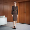 IWY/高级感棕色磨毛质感西装套裙女秋冬新款职场通勤工作服CS2534 商品缩略图3