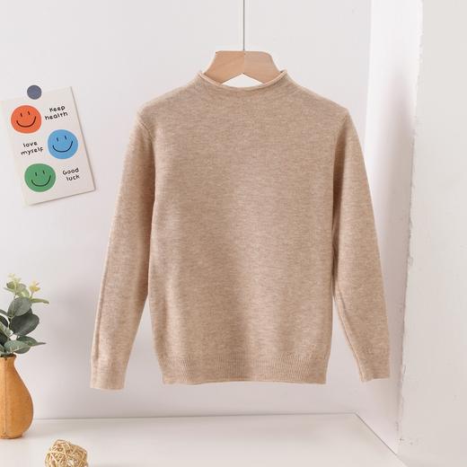 【A类品质，羊绒般手感】儿童秋冬新款卷边混纺羊毛衫 男女童半高领羊毛内搭 外穿 针织打底保暖羊毛衫 商品图10