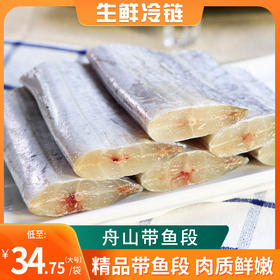 【节目同款】舟山带鱼段 东海野生捕捞 入口即化 脂多细腻 雷达网小眼睛带鱼 新鲜冷冻   400g/袋