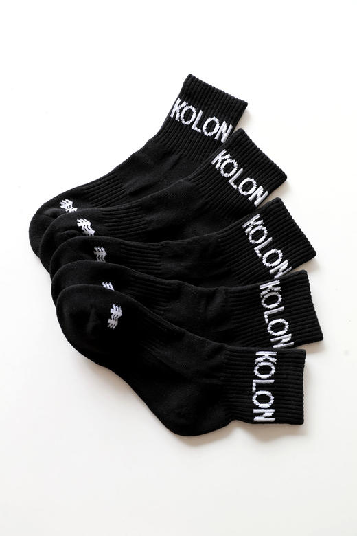 无骨一体运动袜，户外露营系列。字母提花中筒纯色棉袜子C102868 商品图3