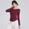 【限时秒】YOGACODE【火树银花系列】莫代尔长袖瑜伽服女柔软舒适透气健身t恤DWT125586 商品缩略图2