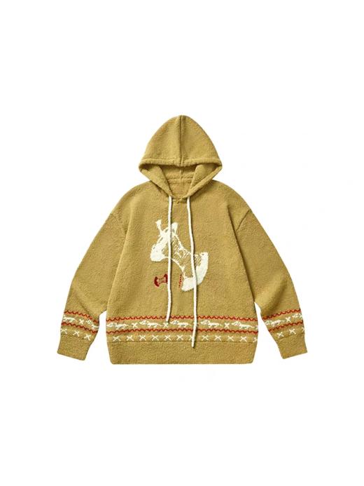 马得工地/MDGDMY14054/苹果提花费尔岛圈圈纱连帽毛衣 商品图3