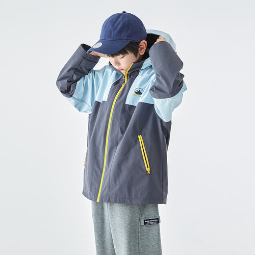 蓝汽水拼色休闲外套882B258024JX 商品图2