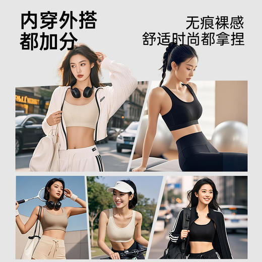 D1-【运动内衣75B-95E】【大胸显小】润微运动内衣收副乳防外扩 薄棉缓压肩带分散压力 侧翼含软胶骨稳固支撑    轻盈随行 商品图1