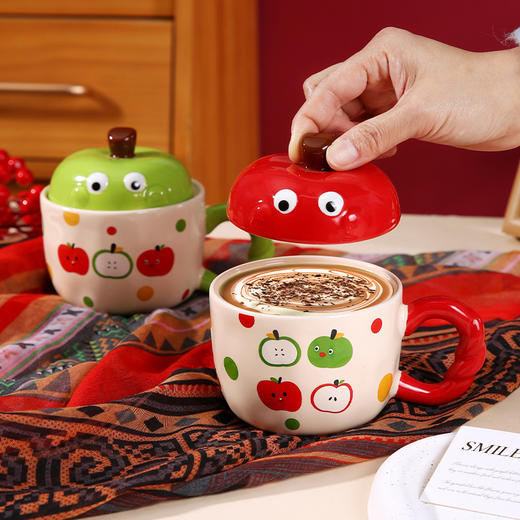 370ml苹果耐高温高颜值早餐杯陶瓷杯-纪念日百货门店同款167294653 商品图3