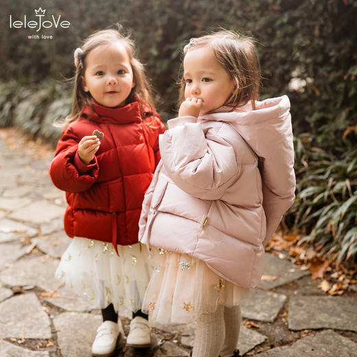 【云优选】鹅绒三防 lelejove儿童冬魔法精灵帽鹅绒服轻软光泽感蚕丝羽绒服 商品图4