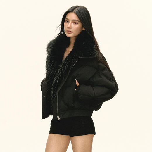 Ariseism 美式复古大毛领羽绒服女冬季新款保暖外套 商品图1