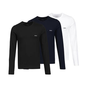 【超惠秒】BOSS 男士全棉刺绣 三件装盒装 打底/外穿长袖T恤 12284