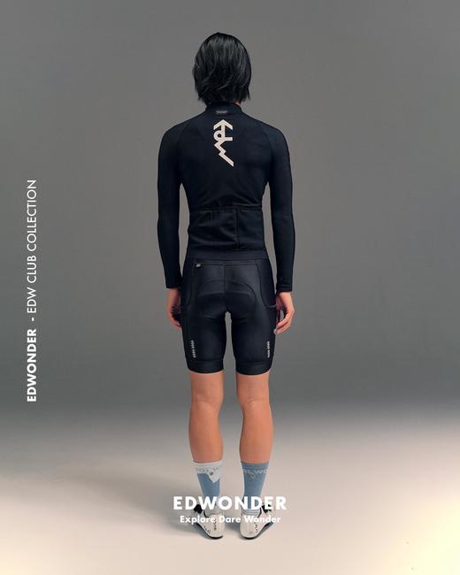 EdW骑聚(男)抓绒长袖车衣-黑色Jersey 商品图4