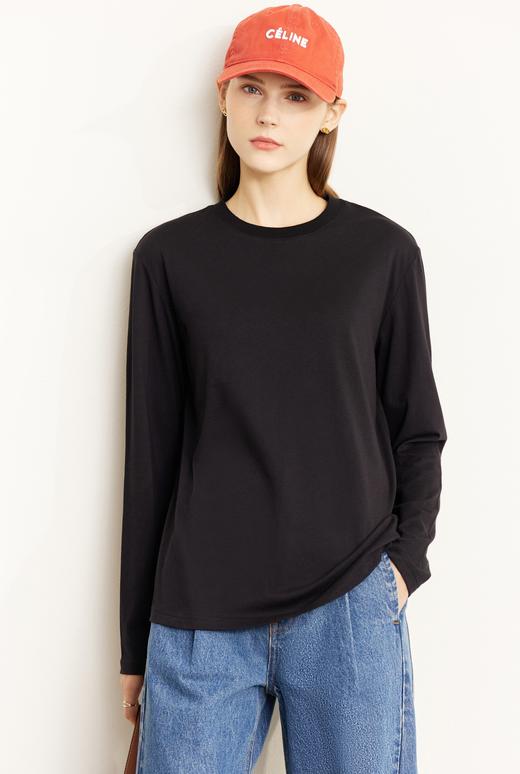 （三件）长袖纯色纯棉男女同款T恤，9色可选【G】【龙菲精选】 商品图1