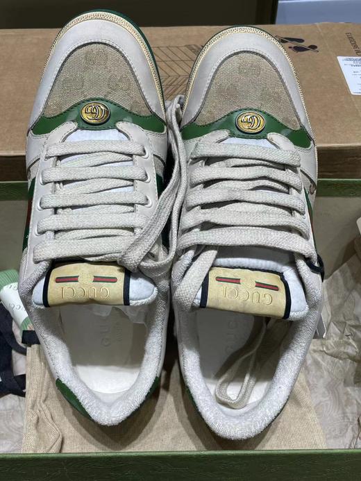 【超惠秒】GUCCI 古驰 Screener系列 男女通款 真皮运动休闲鞋/做旧款脏脏鞋12072 商品图8
