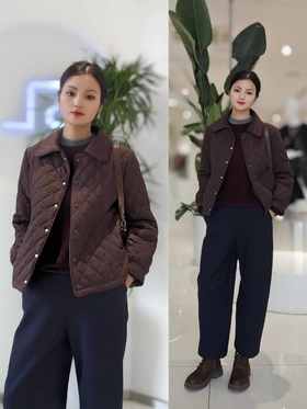 580B15翻领侧叉短袄