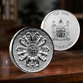 斐济五福临门银币！高浮雕 ！重1盎司！