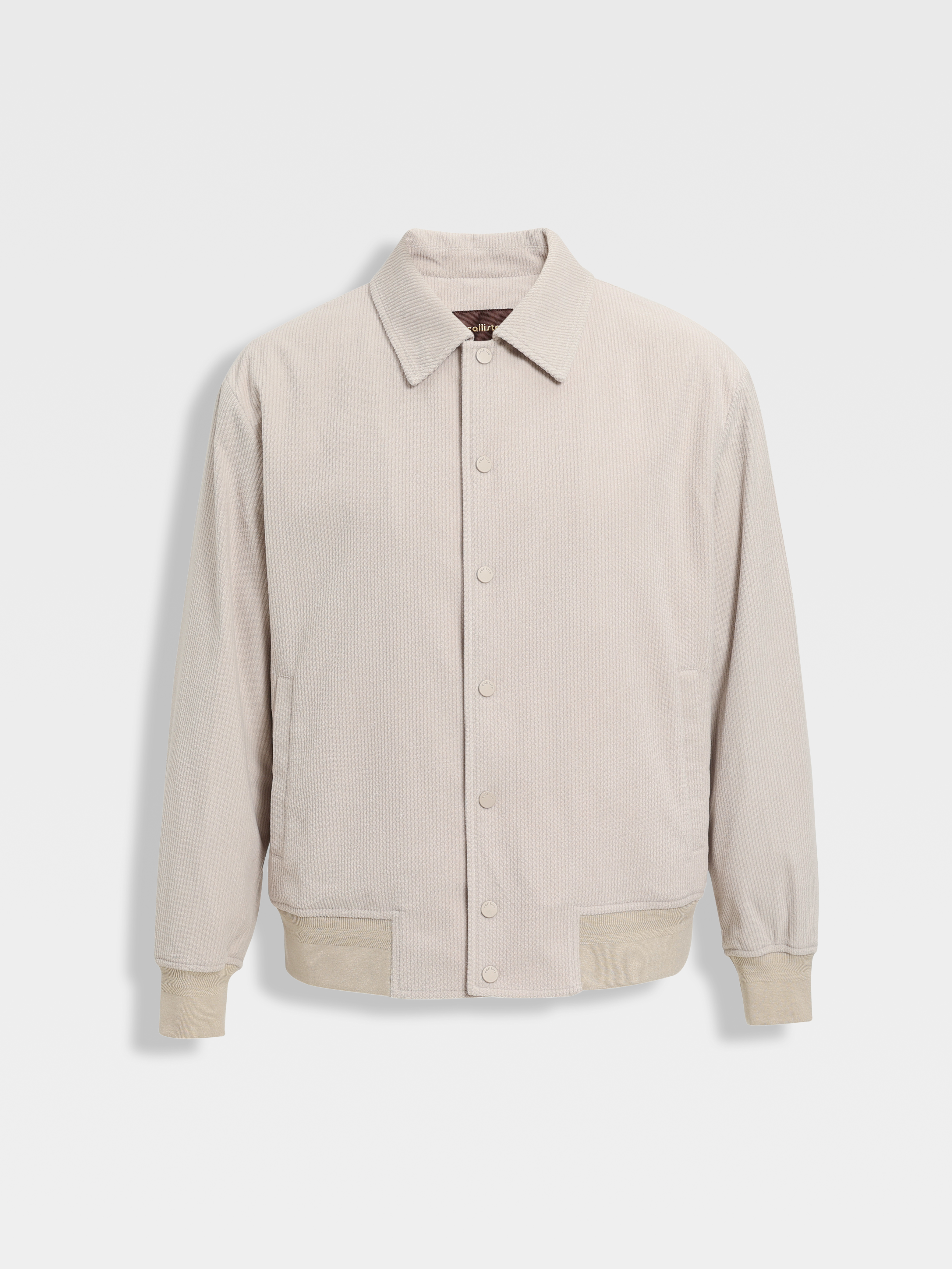 callisto糯米白灯芯绒鹅绒羽绒服