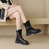 【预售5天】真皮圆头松糕底冬季皮毛一体舒适毛毛靴短筒时尚雪地靴YMT&A680 商品缩略图4