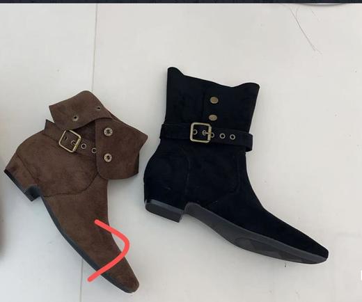 【门店同款】ENJOY冬季翻边方头短靴 166444891 商品图0