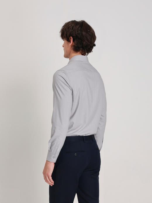 callisto海豚灰长绒棉混纺长袖衬衫 商品图4