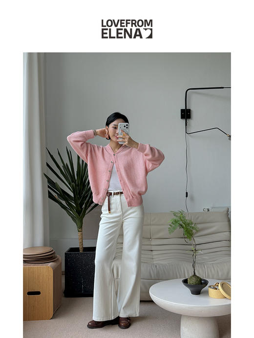 法牌Americ@nVintage代工 羊驼绒混纺针织开衫 商品图7