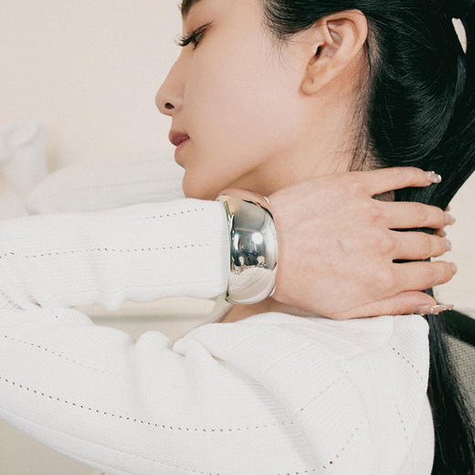 Mordern Art 现代艺术时期 | 水滴镜面宽手镯 商品图2