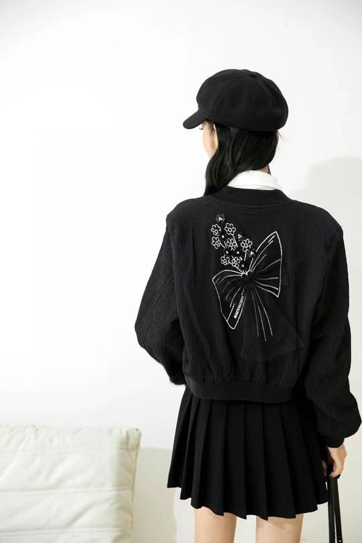 G07762#后钉珠蝴蝶图案外套 商品图1