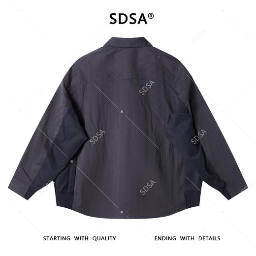 26Q8776SDSA男士秋冬新款痞帅男装韩版撞色拼接纽扣翻领长袖衬衫百搭时尚 商品图5