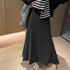 慵懒风鱼尾裙女秋冬百搭高腰显瘦垂坠感a字一步包臀半身中长裙子秋冬季加厚半身裙子 商品缩略图9