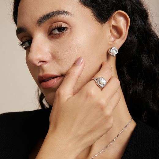 【演员周也同款】Victoria维多利亚系列｜金/银丝珍珠戒指（双色） 商品图5