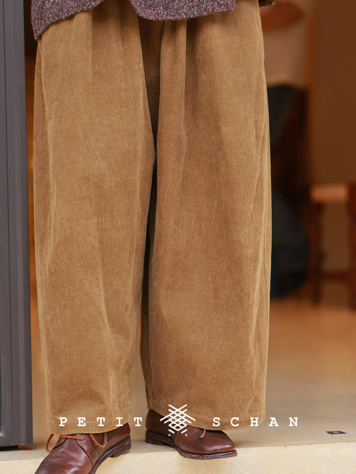 PETIT SCHAN小闪 CLO#648 Grandma pants 奶奶裤 纯棉立裁活褶松紧裤阔腿萝卜裤 商品图0