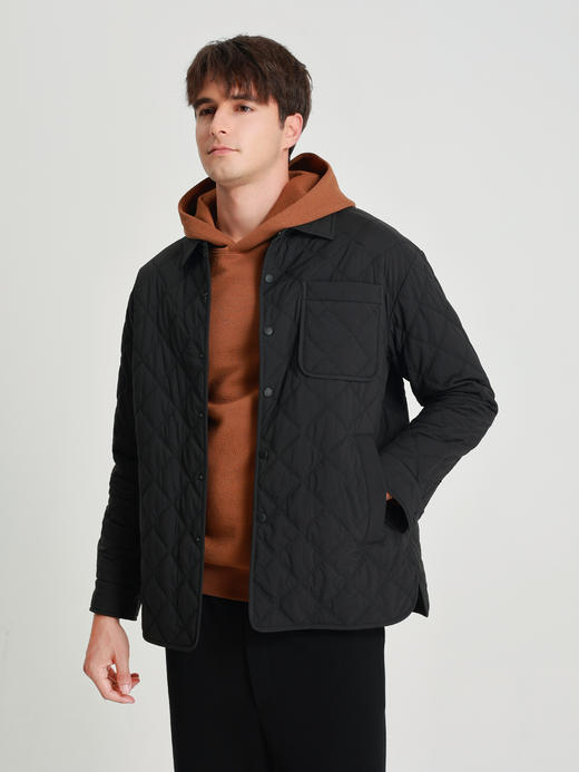 callisto黑色菱形格棉服 商品图3