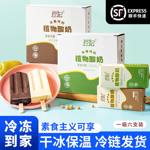 豆妃素食雪糕 植物酸奶巧克力原味 净素配料 一口绵密 化成浓浓豆乳 商品图0