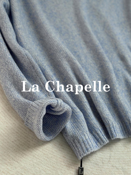 会员福利【金纱线/慵懒氛围感】拉夏贝尔/La Chapelle羊驼毛/山羊绒/绵羊毛/莱赛尔气质高级感套头针织衫上衣 商品图7
