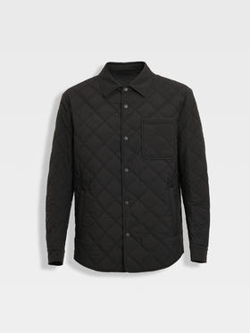 callisto黑色菱形格棉服