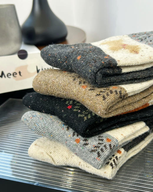 19.9/8双 高克重费尔岛小狗袜中筒袜不能错过的秋冬袜子 商品图10