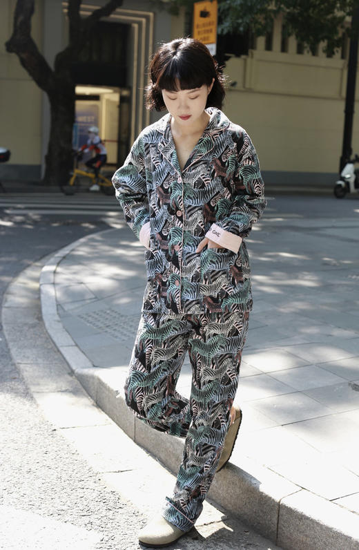 P.J.Sawage秋冬双面磨毛保暖睡衣套装女 轻柔棉质月子服家居服pjs 商品图5