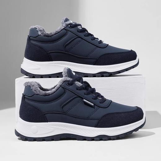 回力男鞋2025秋冬新款运动鞋加厚加绒休闲鞋防泼水皮面中老老人鞋 商品图7