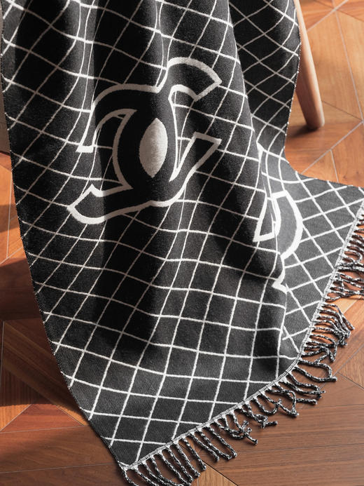 WJ10-香奈儿 双面Logo简约休闲时尚百搭 绒线围巾 女款（QZ*MM） 商品图6