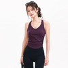 【限时秒】YOGACODE【火树银花系列】瑜伽服背心上衣女带胸垫免穿内衣腰部抽褶紧身显瘦运动背心DWB116009 商品缩略图2