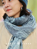 PETIT SCHAN小闪 ACC#044 Late Blue 后青花 羊绒小圈纱绢丝手工印染大披肩围巾 商品缩略图4