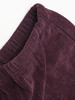 复古酒红色灯芯绒阔腿裤 高腰松紧腰显瘦长裤 秋冬垂感休闲卷边直筒裤 商品缩略图3