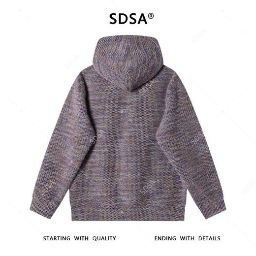 WY1239SDSA男士秋冬新款痞帅男装潮牌彩色绒毛抽绳连帽卫衣百搭套头上衣 商品图5