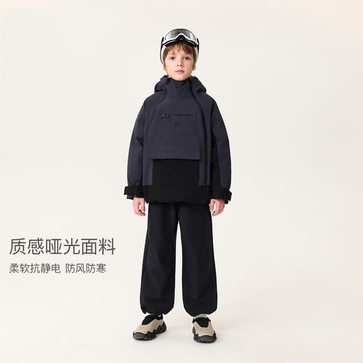 【无氟防泼水】马克珍妮男童户外机能加厚防寒羽绒服2025年冬装新款551630 商品图1